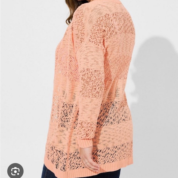 🆕 SHERBET ORANGE CARDIGAN 🆕 - Picture 3 of 3